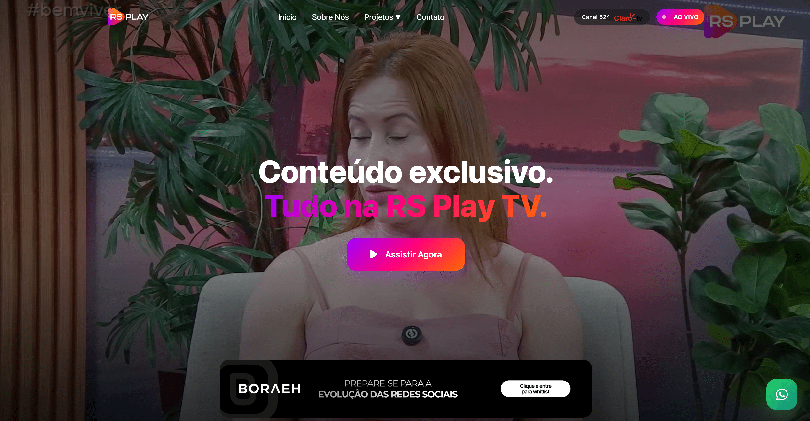 Plataforma de Streaming RS Play - Site criado em Porto Alegre